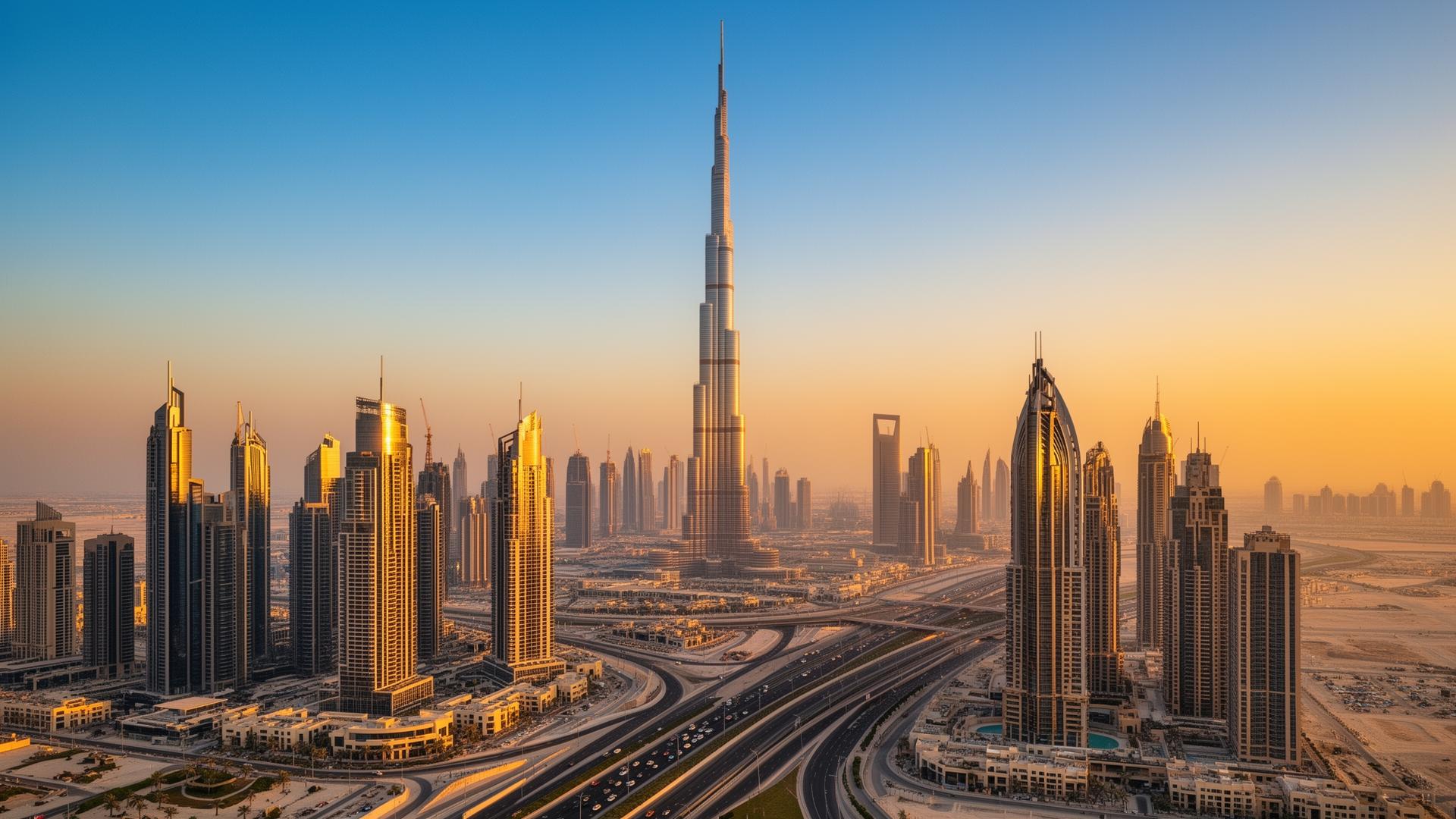 Dubai skyline with modern towers